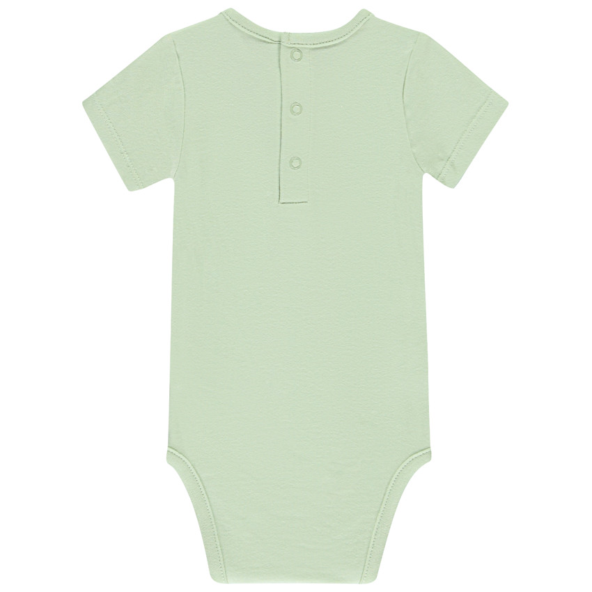 Lot de 3 bodies manches courtes unis pour bébé garçon 