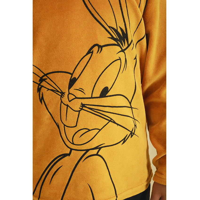 Pyjama 2 pièces en velours print Bugs Bunny pour garçon 