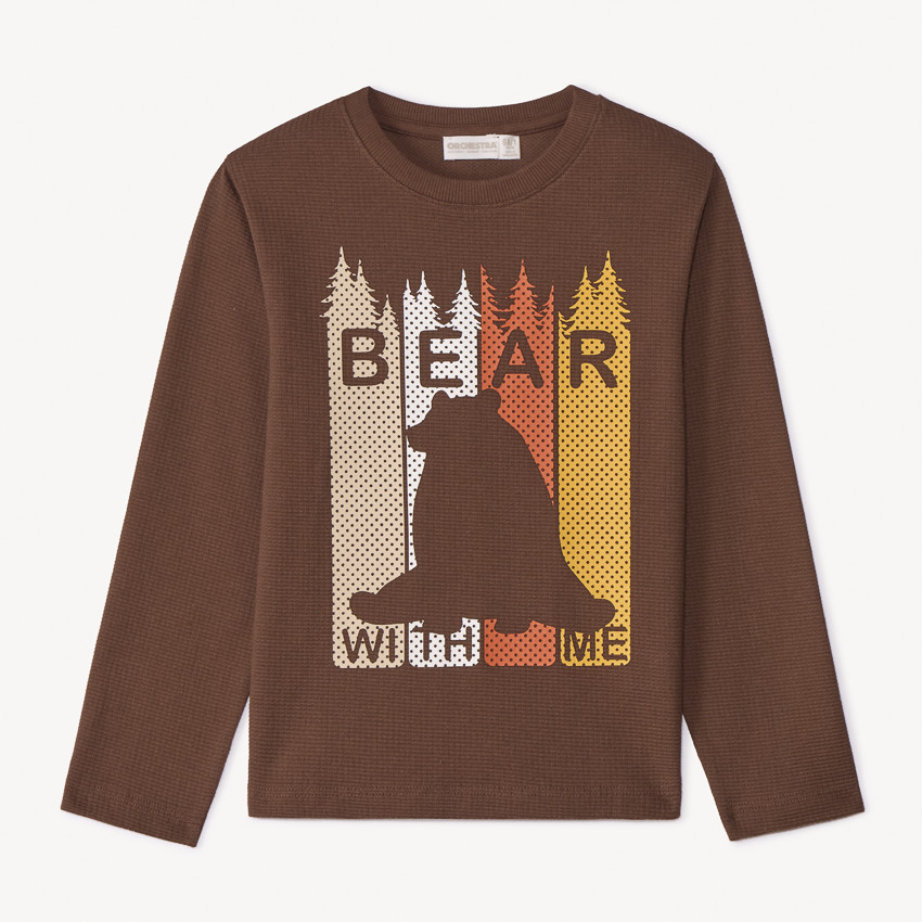 T-shirt manches longues print animal pour garçon
