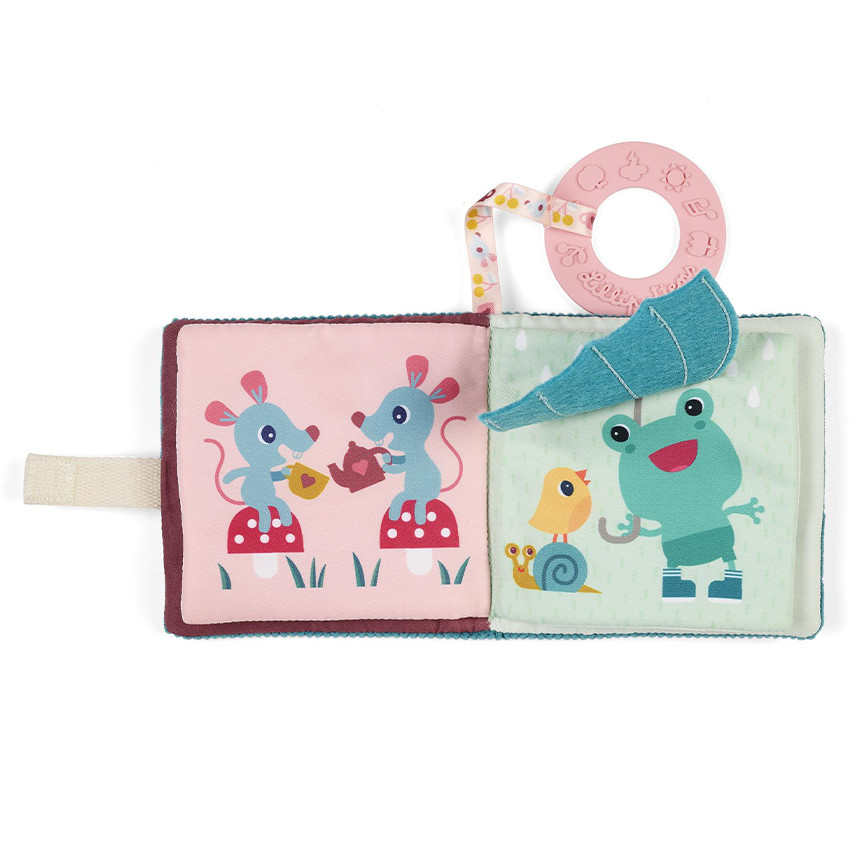 Livre imagier avec anneau de dentition Jeanne le chat 6M+ 