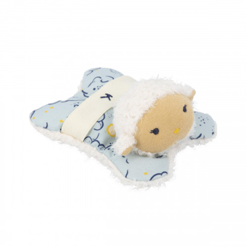 Livre imagier en tissu Doux Sommeil + doudou mouton 