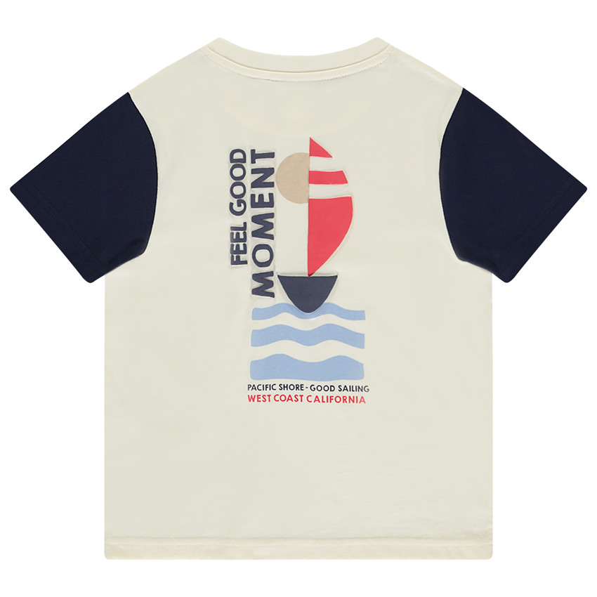 T-shirt manches courtes print voilier pour garçon  