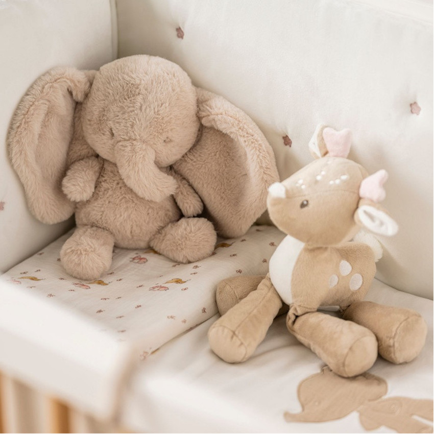 Peluche éléphant - Fanfan - Sable - 30 cm 