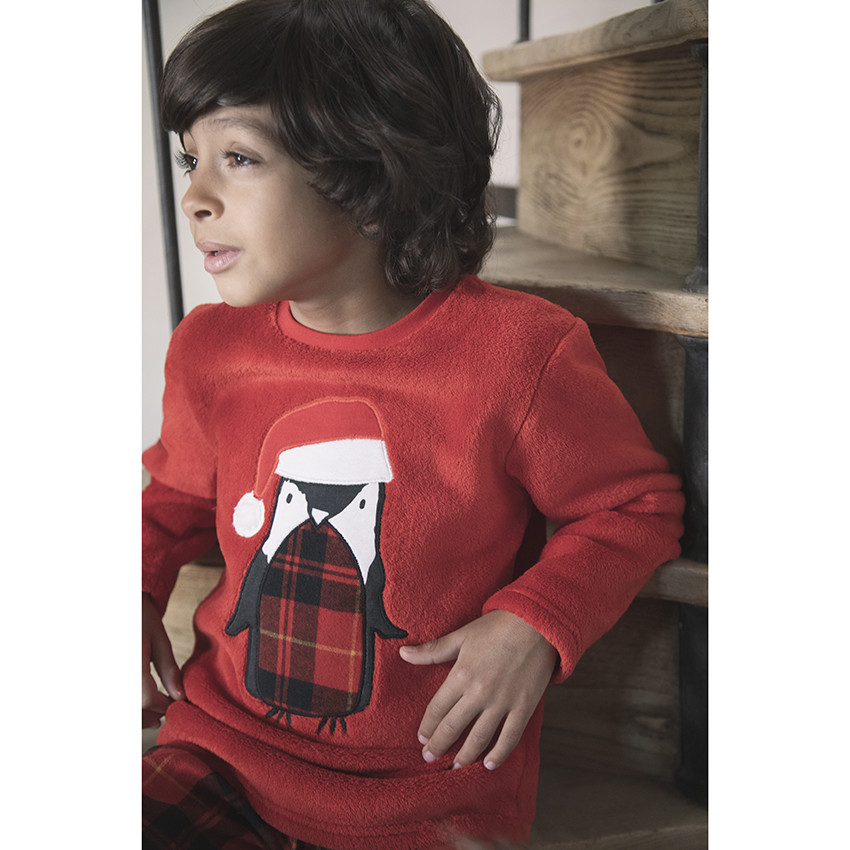 Pyjama de Noël en sherpa et flanelle pour enfant garçon 