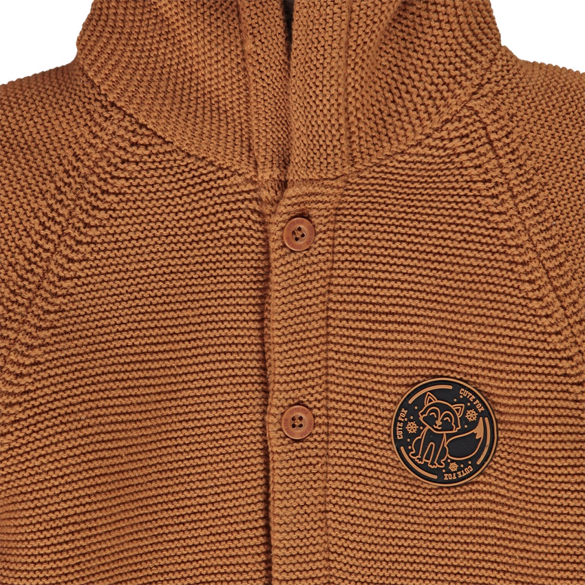 Gilet en tricot avec capuche ludique pour bébé garçon 