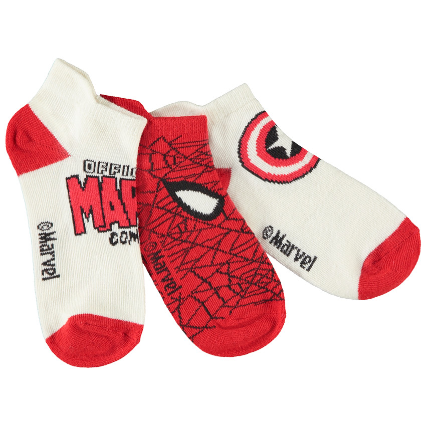 Lots de 3 paires de chaussettes courtes Marvel pour garçon 