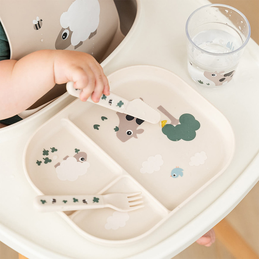 Set de 3 couverts foodie Tiny Farm sable 