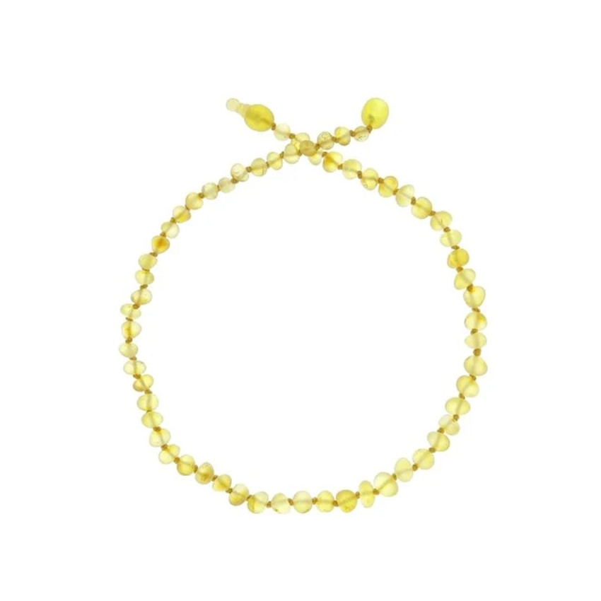 Collier d'ambre pour bébé à clip citrus brut 