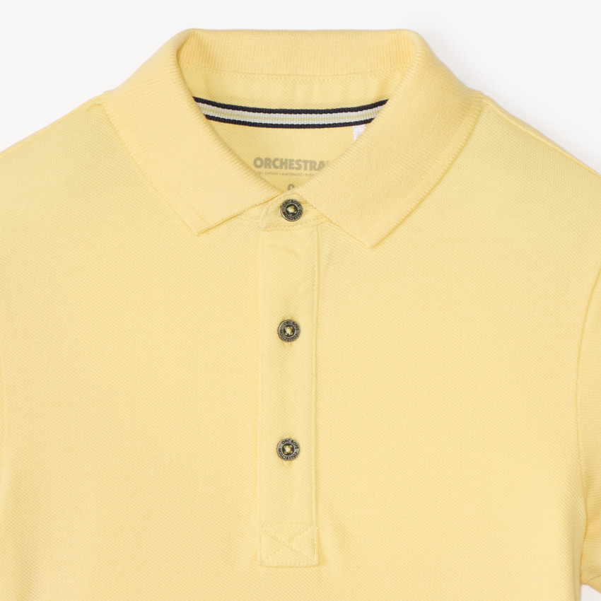 Polo manches courtes uni coton pour garçon 