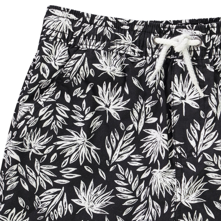 Bermuda en coton imprimé feuilles pour garçon 