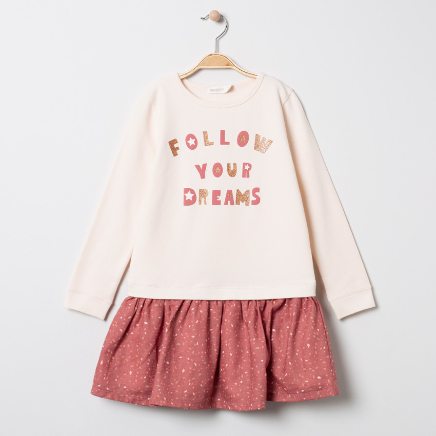 Robe en molleton effet 2-en-1 