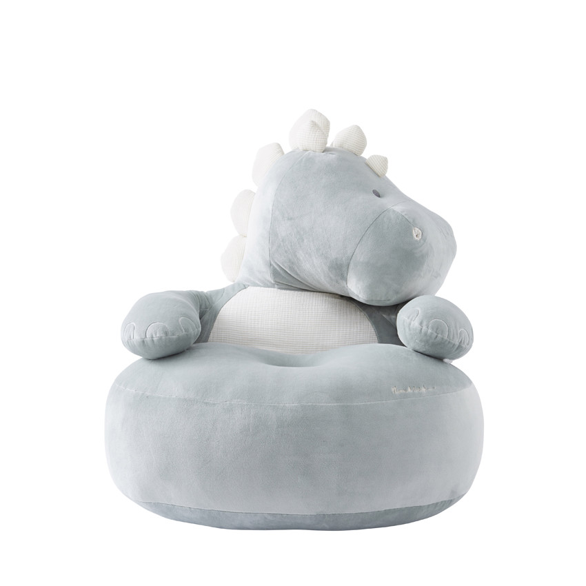 Fauteuil en veloudoux Dino Stegi - Gris 