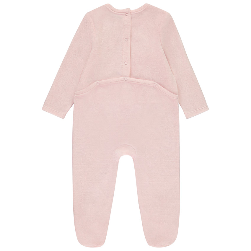 Dors-bien en velours print "Mummy's girl" pour bébé fille 