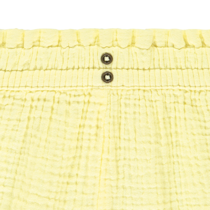 Short uni en double gaze pour fille 