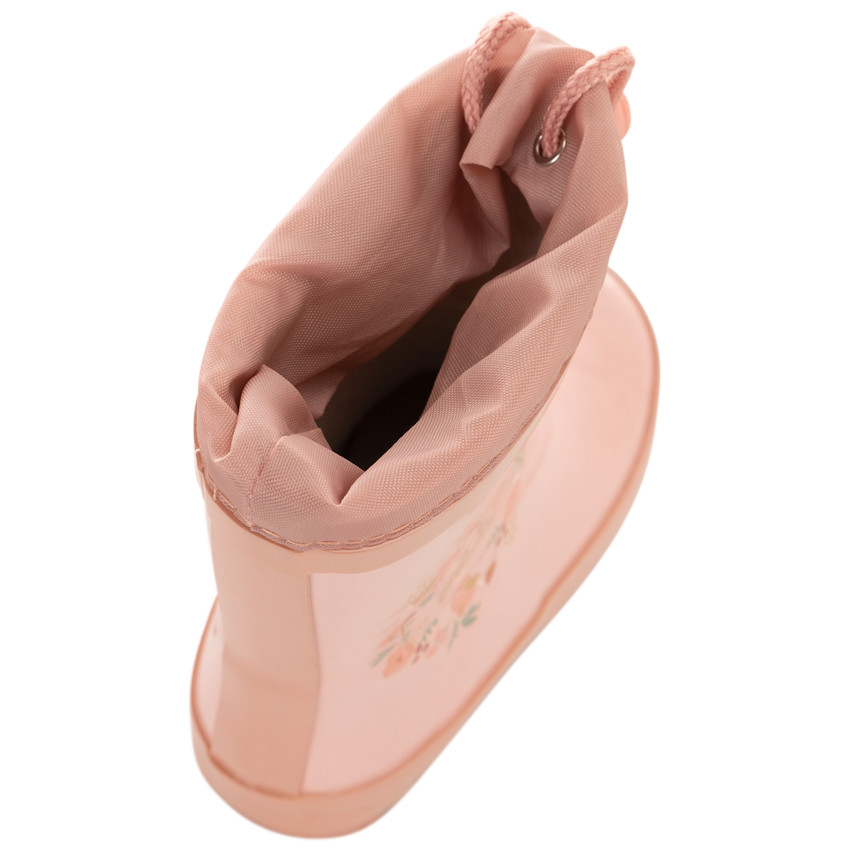 Bottes de pluie à col imperméable print fleurs pour bébé fille 
