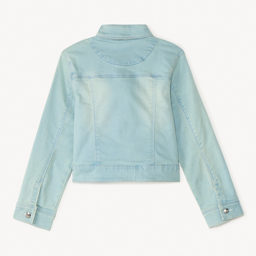 Veste effet jean à poches pour fille 
