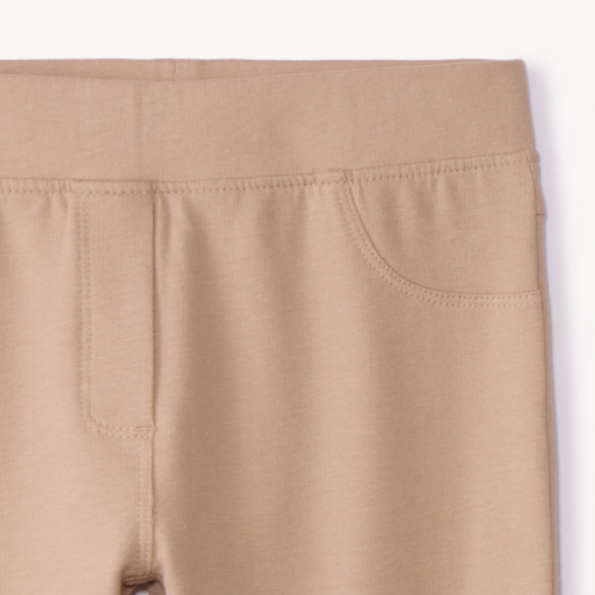 Jegging uni en maille molleton pour fille  