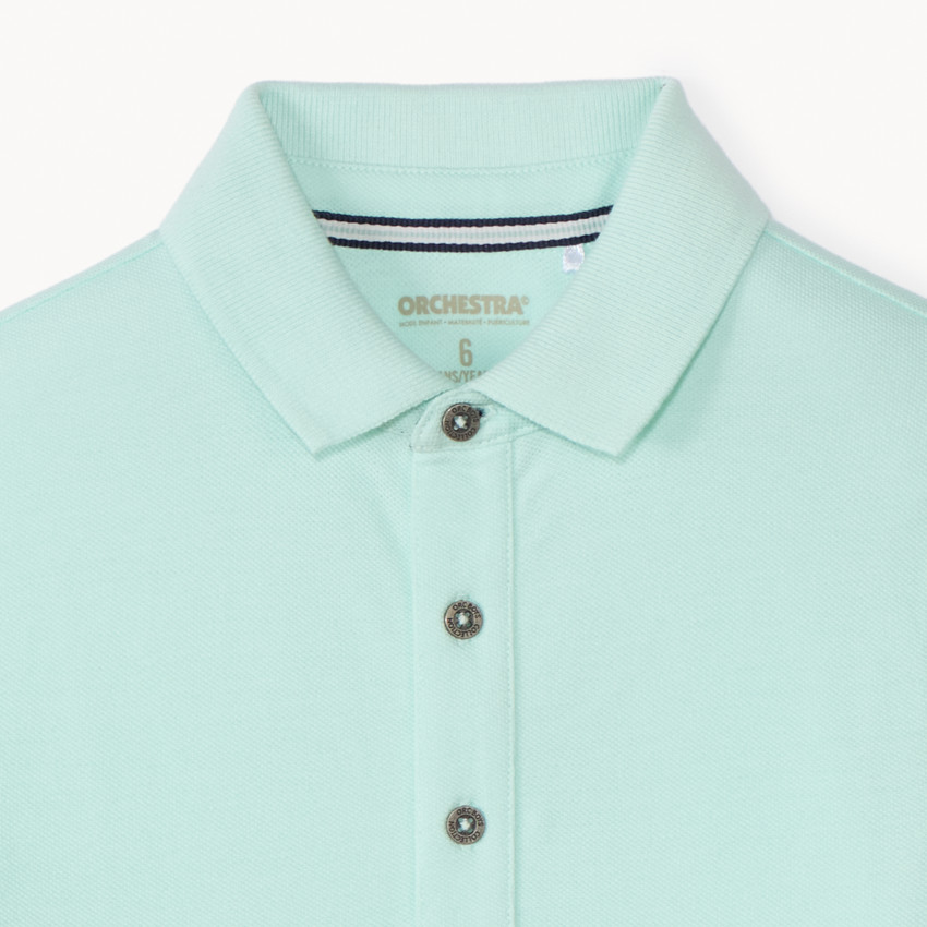 Polo manches courtes uni coton pour garçon 