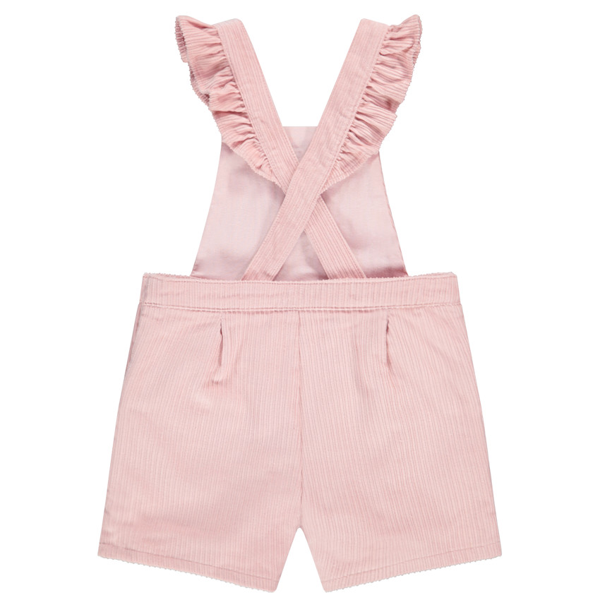 Salopette courte en coton pour bébé fille 