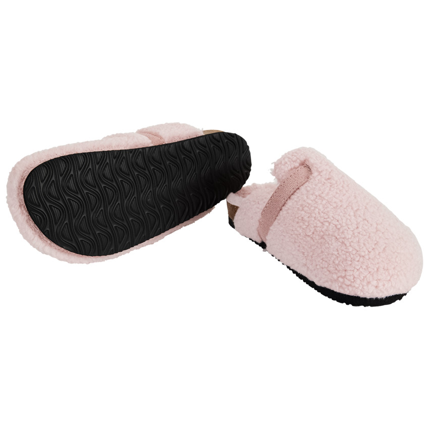 Chaussons en fausse fourrure style sabot pour fille 