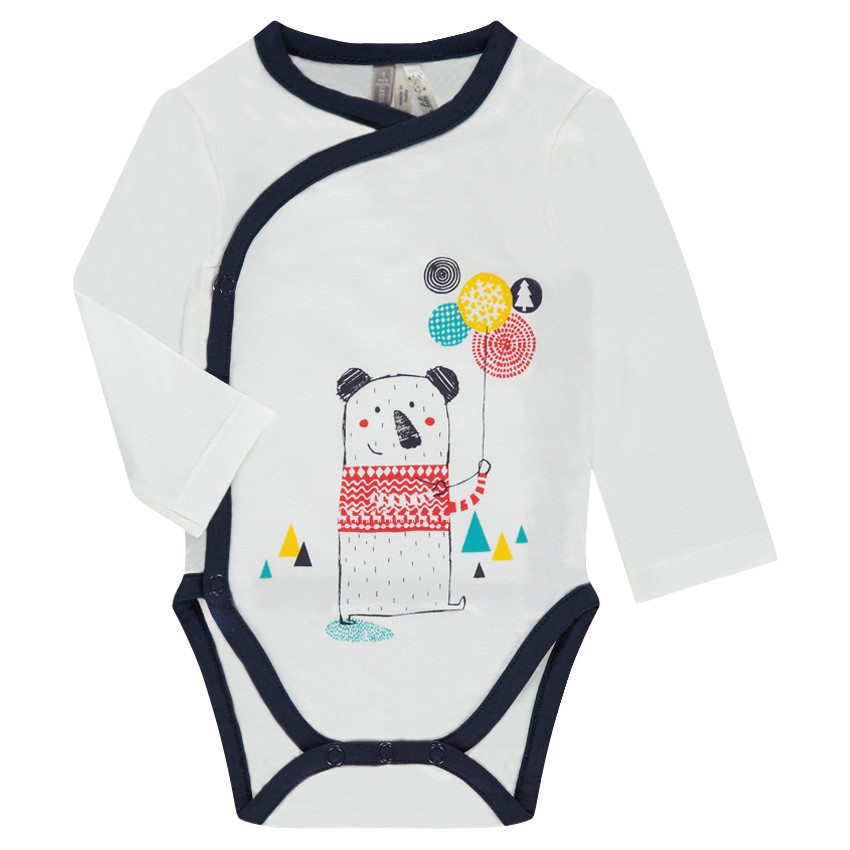 Lot de 5 bodies manches longues avec imprimés thème ours 