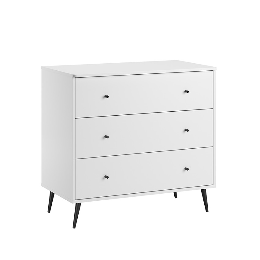 Commode 3 tiroirs Blanca blanc 