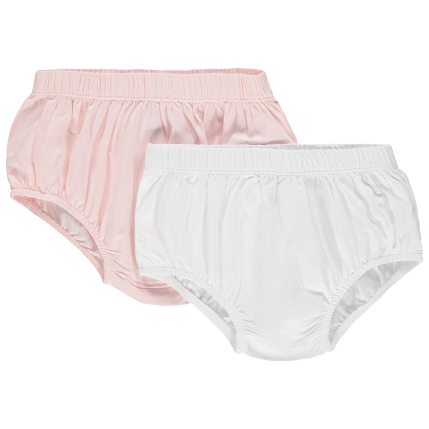 Lot de 2 culottes unies en coton bio 