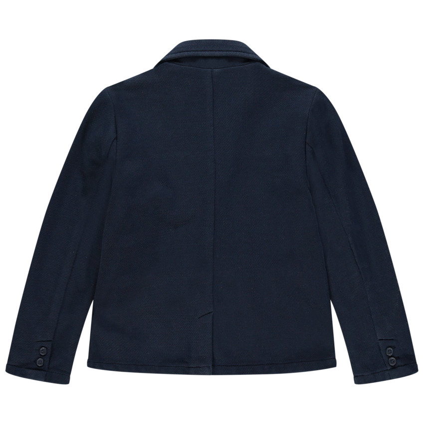 Blazer en coton bleu marine 