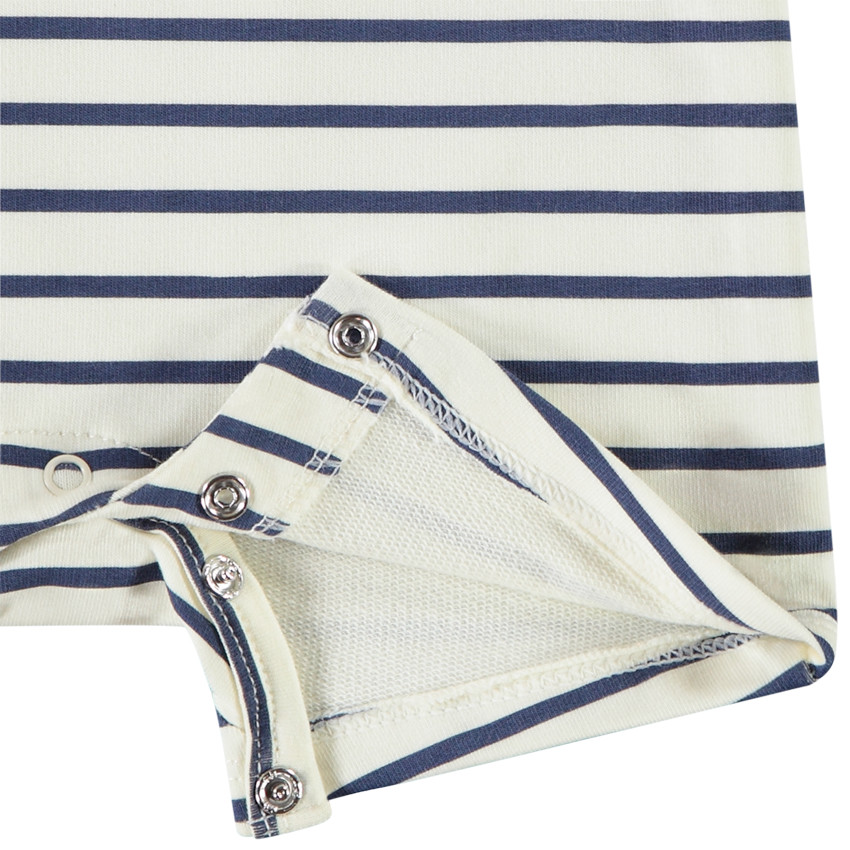 Combinaison courte avec patch baleine pour bébé garçon  