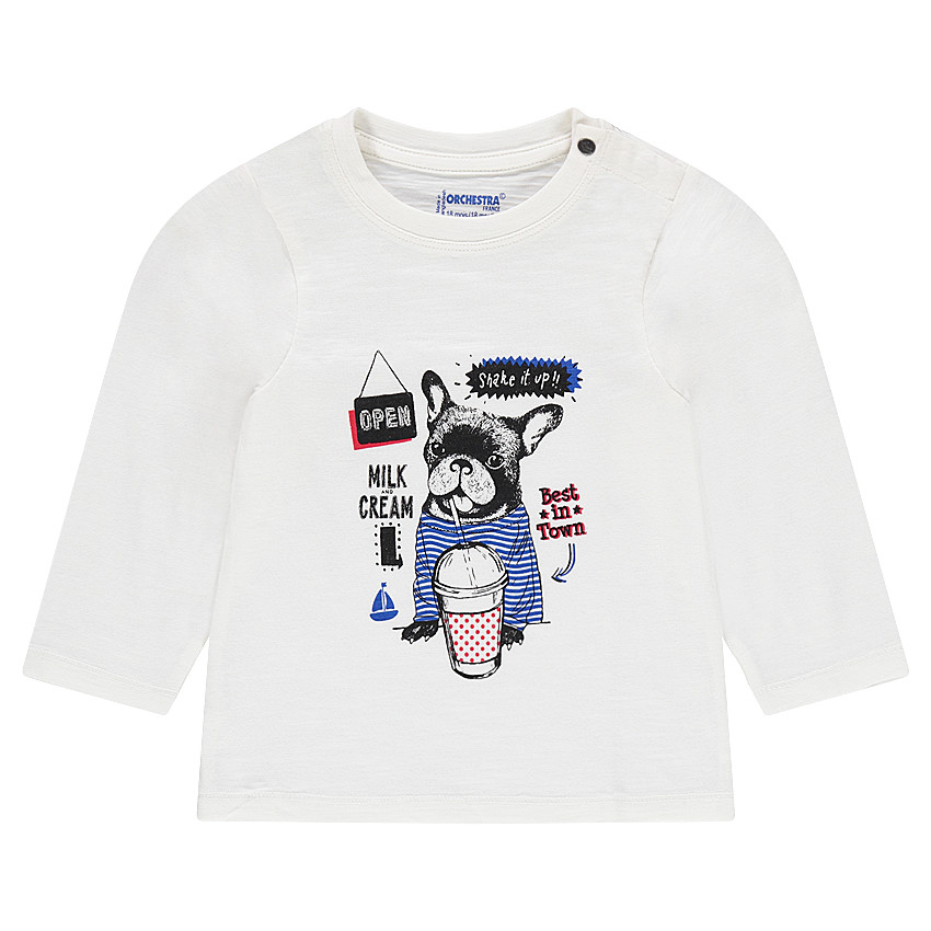 Tee-shirt en jersey avec print Bouledogue français 