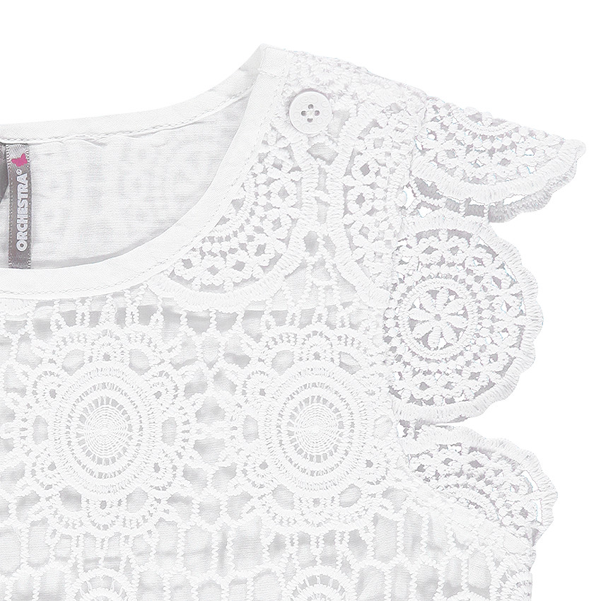 Top court manches courtes en crochet 