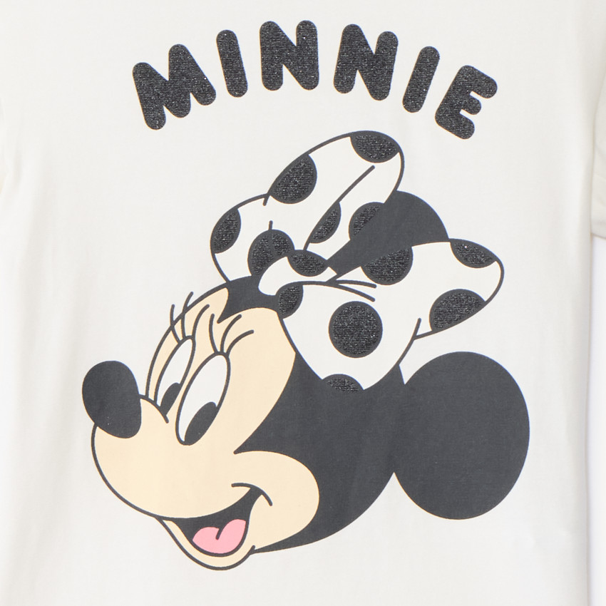 T-shirt manches courtes uni Minnie Disney pour fille  