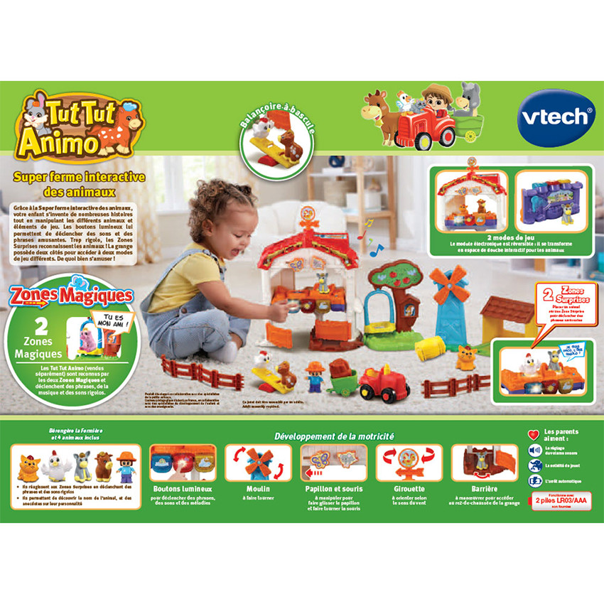 Super ferme interactive des animaux Tut Tut Animo 