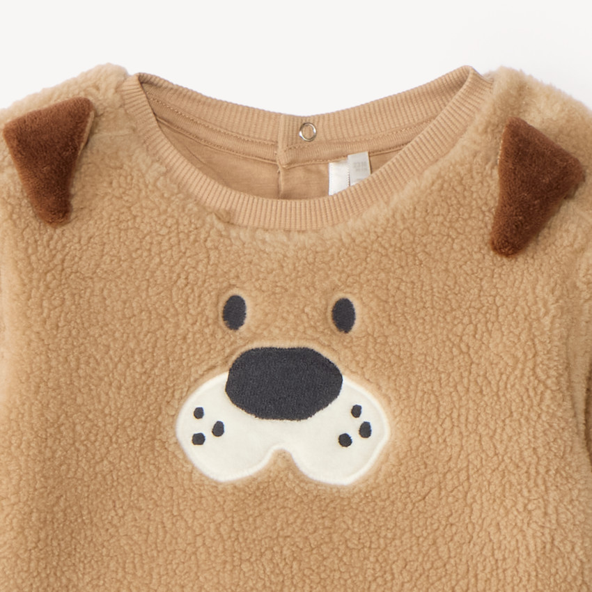 Ensemble de jogging bébé garçon en sherpa sweat ludique 