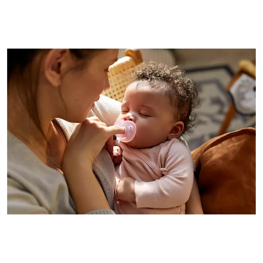 Sucette 100% Silicone Soothie +0m - Rose - 2 pièces - Rose (Avent) - Image 4