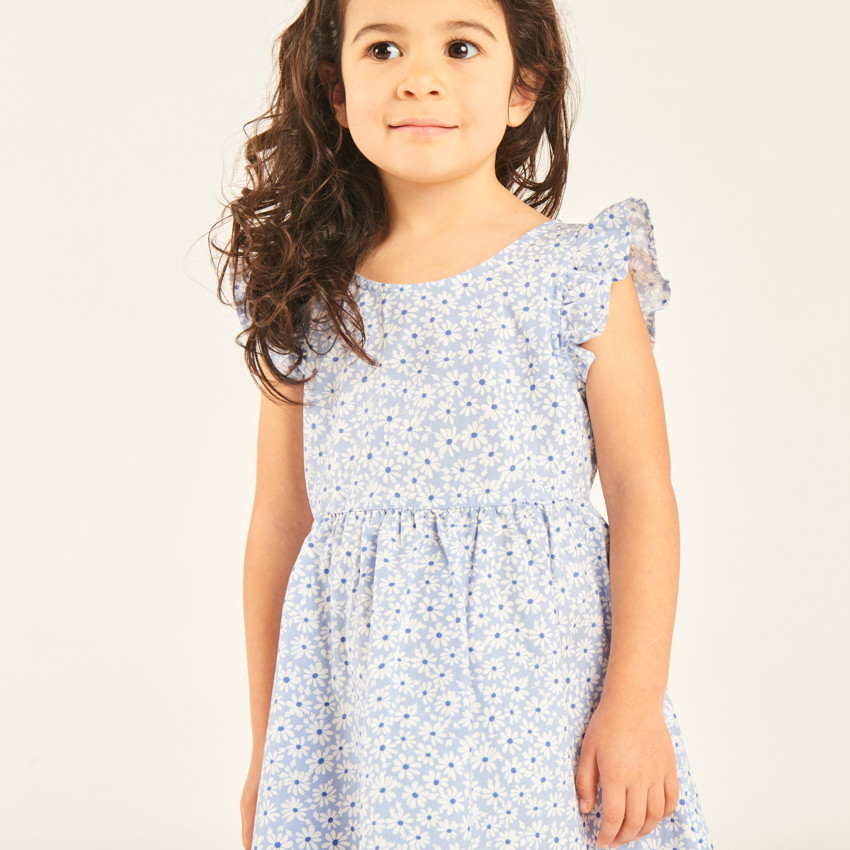 Robe à imprimé fleuri et dos plongeant pour bébé fille 