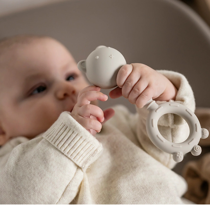 Hochet Ours en silicone - Argile 