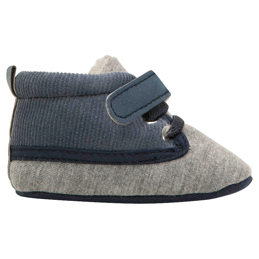 Bottillons bébé garçon souples bicolores avec lacets et scratch 