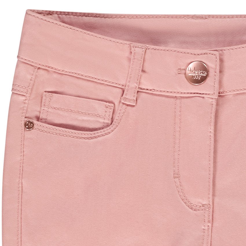 Pantalon slim en twill uni pour fille 