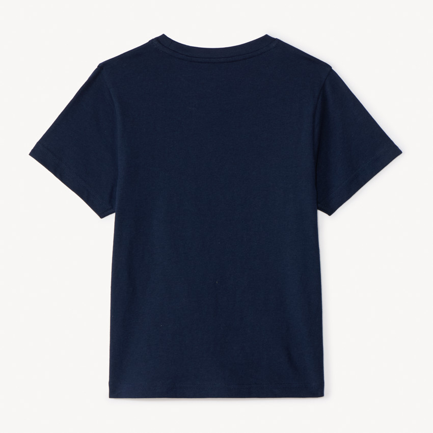 T-shirt manches courtes uni print fantaisie pour garçon 