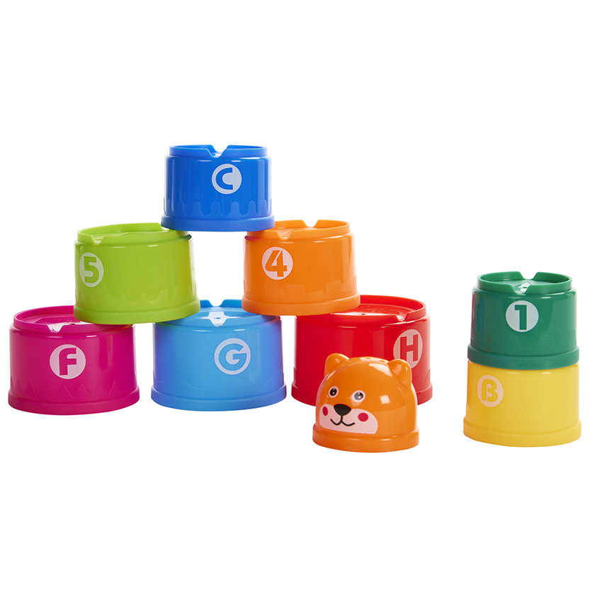 Lot de 9 tasses à empiler 