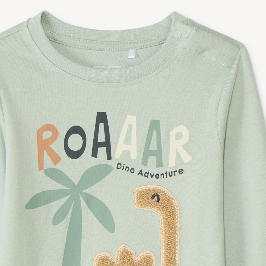 T-shirt manches longues motif dino pour bébé garçon 
