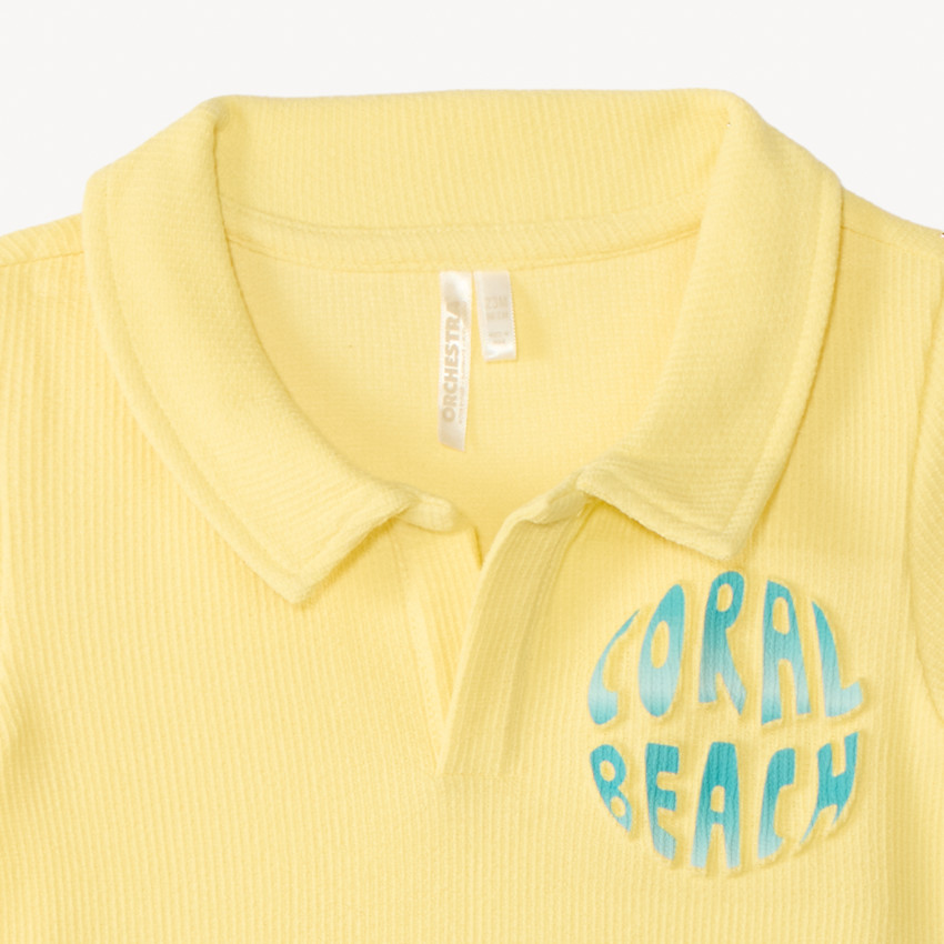 Ensemble 2 pièces polo + short avec print 3D fantaisie pour bébé garçon 