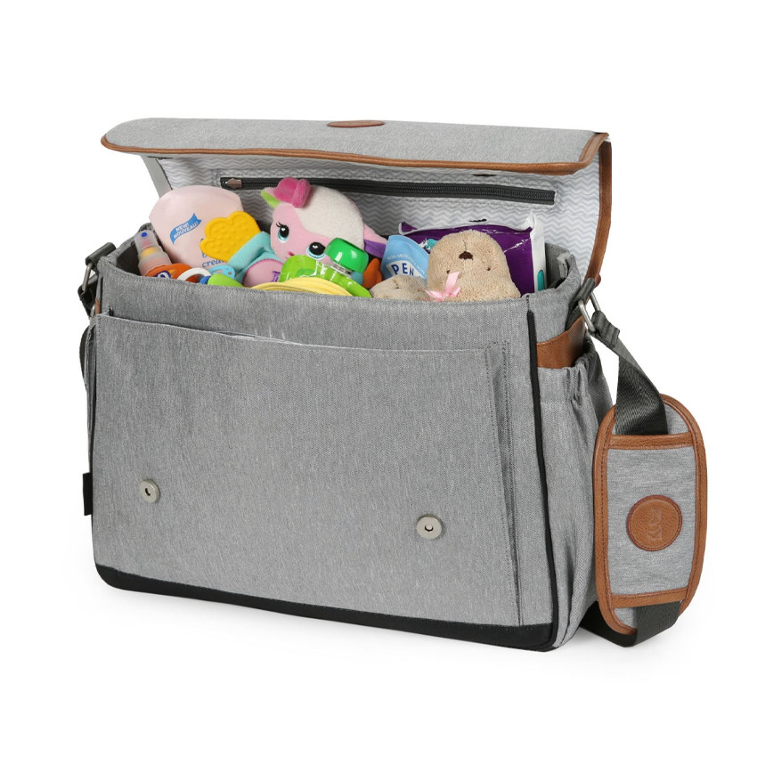 Sac à langer Messenger - Gris clair 