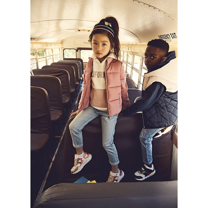 Jean slim + ceinture imprimé pois à nouer pour fille 