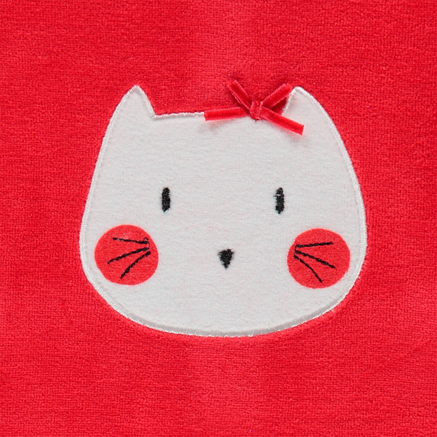 Lot de 2 dors-bien en velours uni / imprimé avec motif chats 