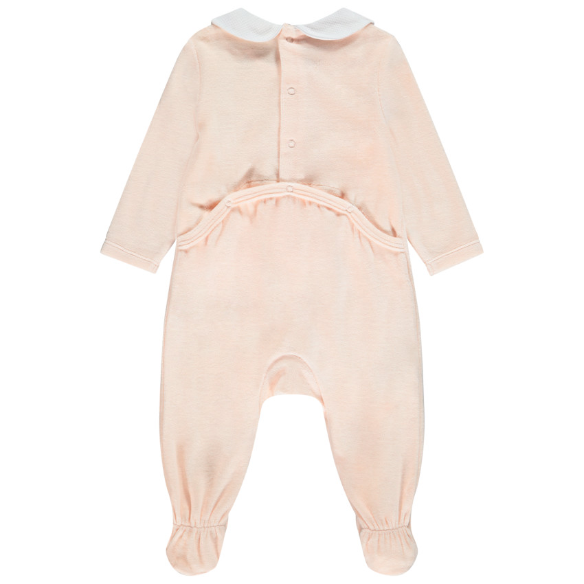 Dors-bien en velours à col pour bébé fille 