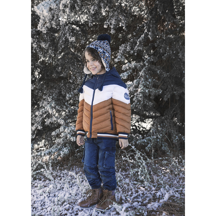 Ensemble imprimé doublé bonnet snood 