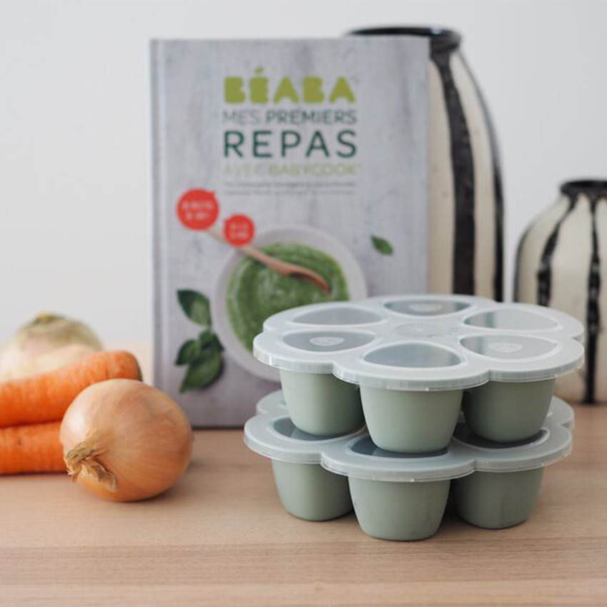Moule de conservation multiportions en silicone 6x150 ml Vert Sauge - Vert (Béaba) - Image 1