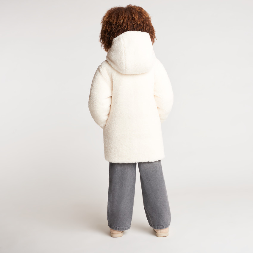 Doudoune longue réversible à capuche fille 